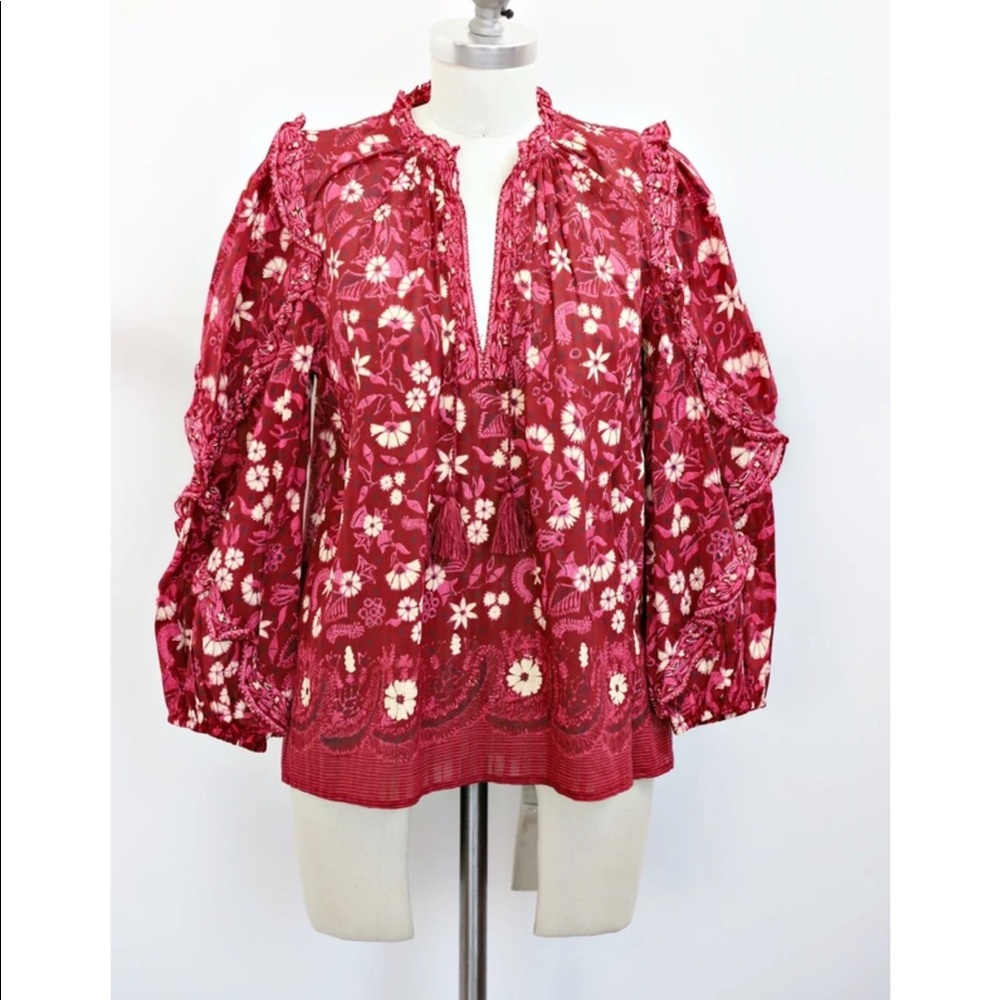 ULLA JOHNSON AZEALA BLOUSE EXCELLENT CONDITION